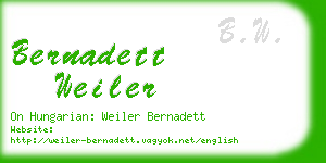 bernadett weiler business card